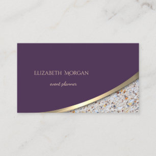 Carte De Visite Élégant Moderne Professionnel Violet, Marbre