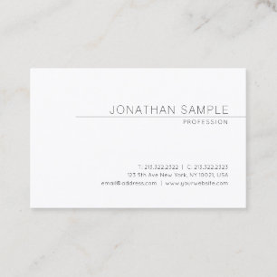 Carte De Visite Elégant Moderne Propre Design tendance Plaine Luxe