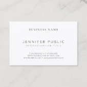 Carte De Visite Élégant Moderne Propre Plain Luxe Professionnel (Devant)