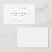 Carte De Visite Élégant Moderne Propre Plain Luxe Professionnel (Devant / Derrière)