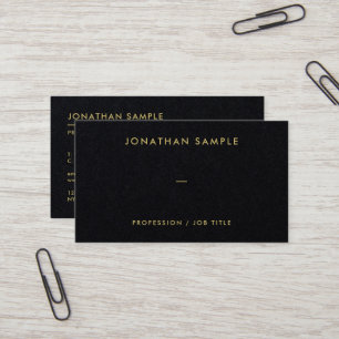 Carte De Visite Élégant moderne QR Code Premium Black Luxe