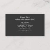 Carte De Visite Élégant moderne rayé FAUX Gold Foil et rose (Dos)