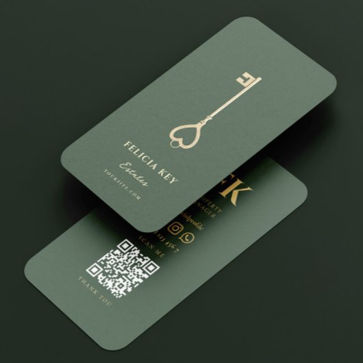 Carte De Visite Élégant Moderne Realtor Agent Immobilier