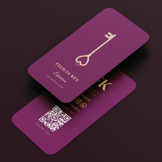 Carte De Visite Élégant Moderne Realtor Agent Immobilier