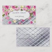 Carte De Visite Elégant, Moderne, Romantique, Fleurs (Devant / Derrière)