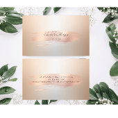 Carte De Visite Élégant, moderne, Rose Brosse Or