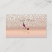 Carte De Visite Élégant moderne, Rose Parties scintillant or Bokeh (Devant)