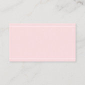 Carte De Visite Élégant Moderne Rose Tendance Écriture Simple (Dos)