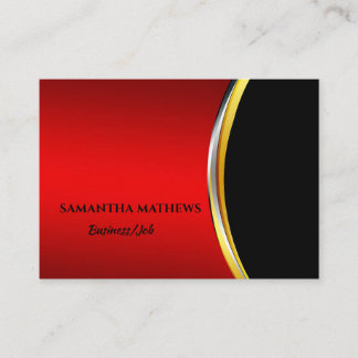 CARTE DE VISITE ÉLÉGANT MODERNE ROUGE NOIR CORPORATE PROFESSIONNEL