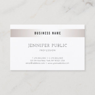 Carte De Visite Élégant Moderne Simple Design Argent Professionnel