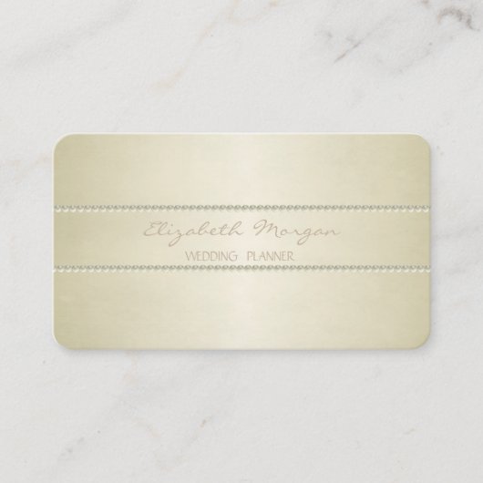 Carte De Visite Élégant Moderne Simple et Stylé, Perles (Devant)