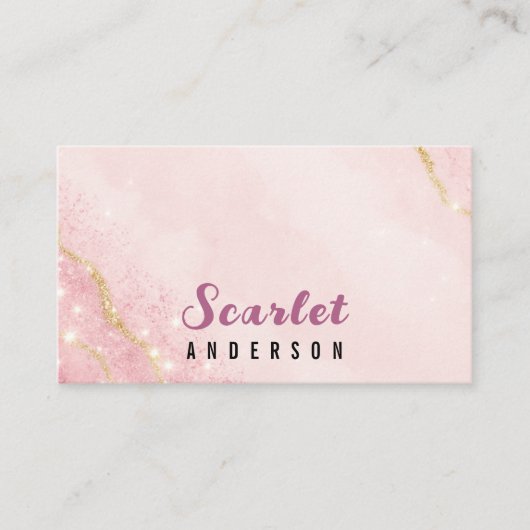 Carte De Visite Élégant moderne simple gliterie (Devant)