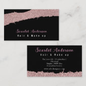 Carte De Visite Élégant moderne simple gliterie (Devant / Derrière)