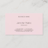 Carte De Visite Élégant moderne simple gracieux violet rose plaine (Dos)
