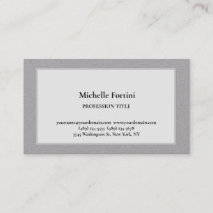 Carte De Visite Élégant Moderne Simple Minimaliste Gris