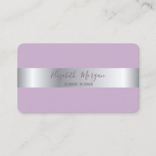 Carte De Visite Élégant Moderne Simple, Minimaliste, Rayure Argent