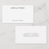 Carte De Visite Élégant Moderne Simple Modèle personnalisé (Devant / Derrière)