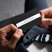 Carte De Visite Élégant Moderne Simple noir / blanc