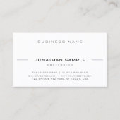 Carte De Visite Élégant Moderne Simple Plain tendance Professionne (Devant)