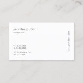 Carte De Visite Élégant Moderne Simple Plaine Professionnelle tend (Dos)