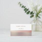 Carte De Visite Élégant Moderne Simple Rayures Roses (Debout devant)