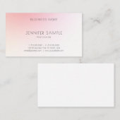 Carte De Visite Élégant Moderne Simple Rose Abstrait Luxe (Devant / Derrière)