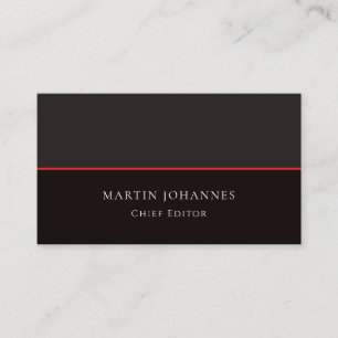 Carte De Visite Élégant Moderne Simple Style Gris Noir Minimaliste