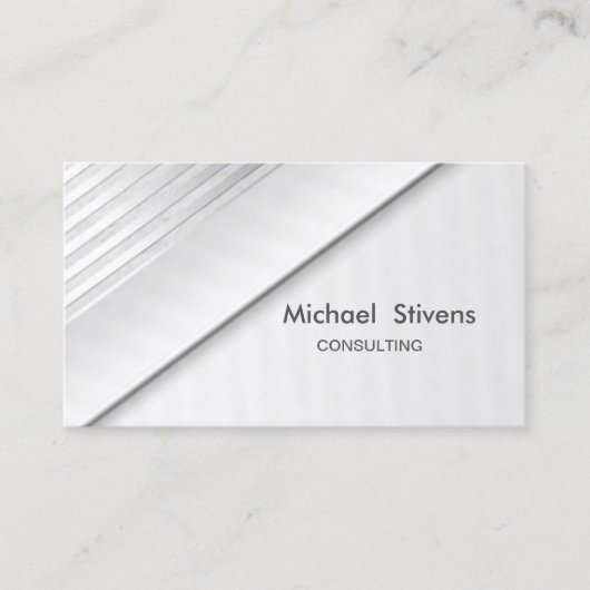 Carte De Visite Élégant Moderne Style Professionnel, Argent (Devant)