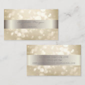 Carte De Visite Élégant Moderne Style Stripe Bokeh (Devant / Derrière)