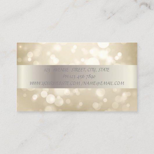 Carte De Visite Élégant Moderne Style Stripe Bokeh (Dos)