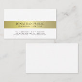 Carte De Visite Élégant moderne tendance Gold Plain professionnel (Devant / Derrière)
