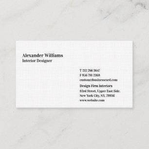 Carte De Visite Élégant Moderne Tendance Motif Blanc Professionnel