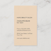 Carte De Visite Elégant moderne Texture de la peau ciseaux de chev (Dos)