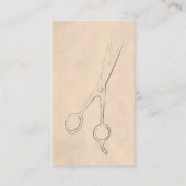 Carte De Visite Elégant moderne Texture de la peau ciseaux de chev (Devant)