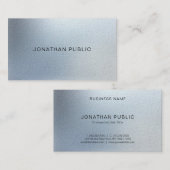 Carte De Visite Elégant Moderne Texture Professionnelle Look Chic  (Devant / Derrière)
