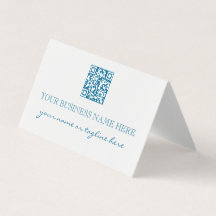 Élégant Moderne Turquoise Aqua Code QR Professionn