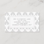 Carte De Visite Élégant Moderne Typographie Simple Beauté des soin (Dos)