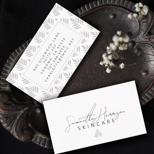 Carte De Visite Élégant Moderne Typographie Simple Beauté des soin