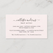 Carte De Visite Élégant Moderne Typographie Simple Lashes (Dos)