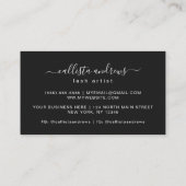 Carte De Visite Élégant Moderne Typographie Simple Lashes (Dos)