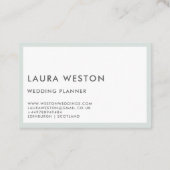 Carte de visite élégant moderne vert en bon état (Dos)