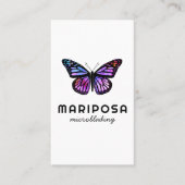 Carte De Visite Elégant Monarch Butterfly Esthetician Beauty Salon (Devant)