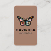 Carte De Visite Elégant Monarch Butterfly Esthetician Beauty Salon (Devant)