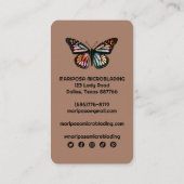 Carte De Visite Elégant Monarch Butterfly Esthetician Beauty Salon (Dos)