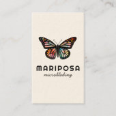 Carte De Visite Elégant Monarch Butterfly Esthetician Beauty Salon (Devant)