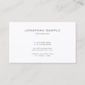 Carte De Visite Élégant Monogram Argent Look Simple Luxe simple (Dos)