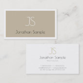 Carte De Visite Élégant Monogram Elite Design élégant simple luxe (Devant / Derrière)