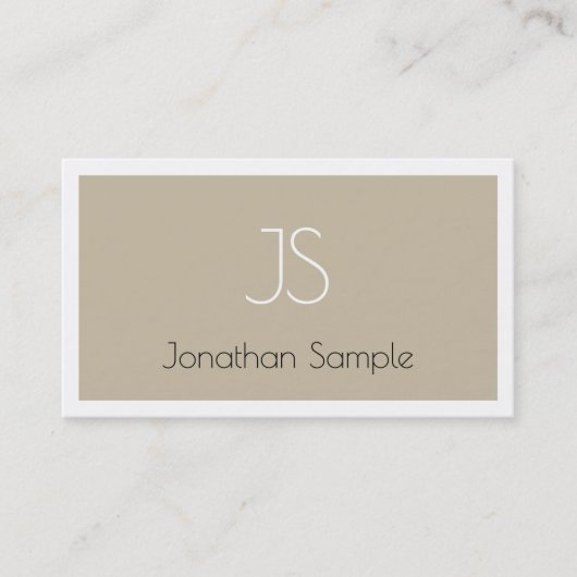 Carte De Visite Élégant Monogram Elite Design élégant simple luxe (Devant)