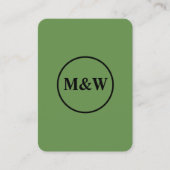 Carte De Visite Élégant Monogram Professional (Devant)