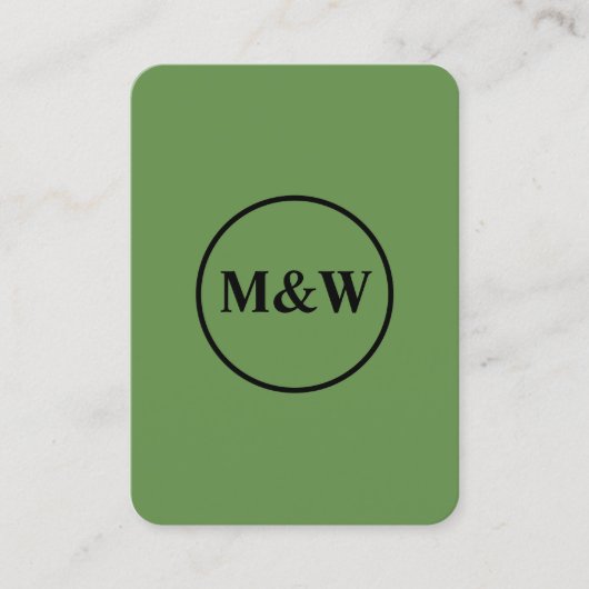 Carte De Visite Élégant Monogram Professional (Devant)